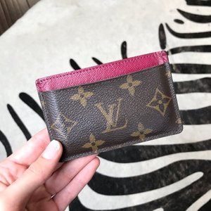 Louis Vuitton Monogram Fuchsia Card Holder RARE